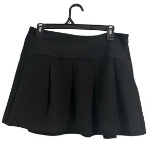 H&M Divided Black Pleated School Girl Gothic Grunge Mini Side Zip Skirt